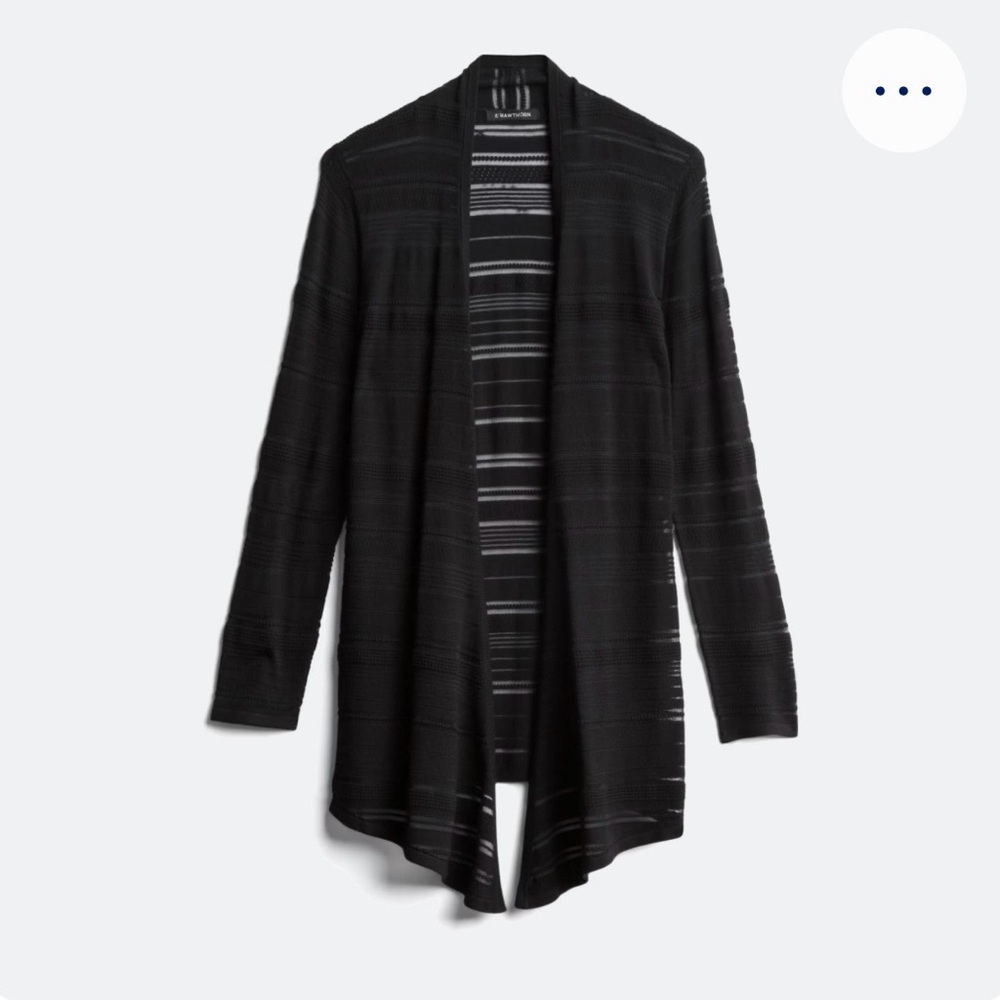 41 Hawthorn Etelan Variegated Pointelle Stitch Open cardigan